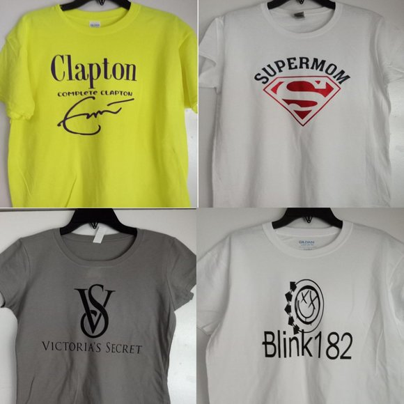 Brand New 4 Piece Set Sealed Women's Unisex Graphic Tees Size Large - Picture 1 of 1
